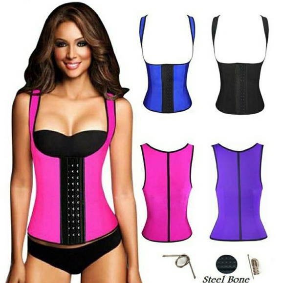 GREAT QUALITY LATEX VEST CORSET WAIST TRAINER - Picture 3 of 8